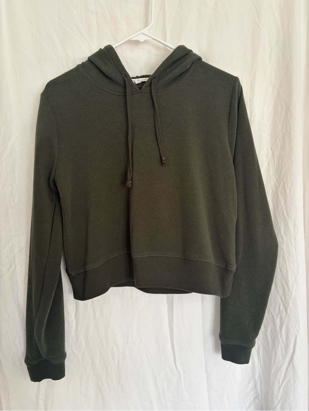Threads 4 Thought Olive Cropped Hoodie